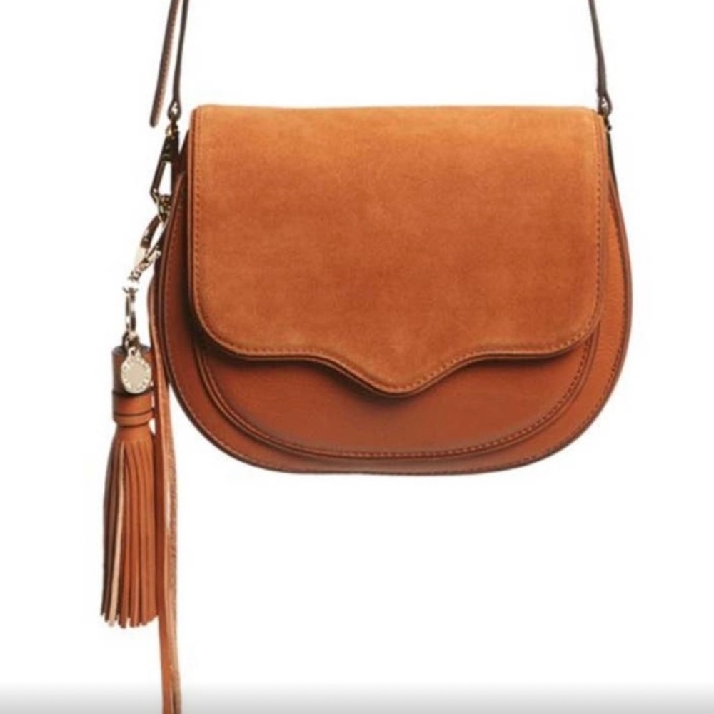 REBECCA MINKOFF Large Suki Crossbody Bag Equestrian Brown In Almond